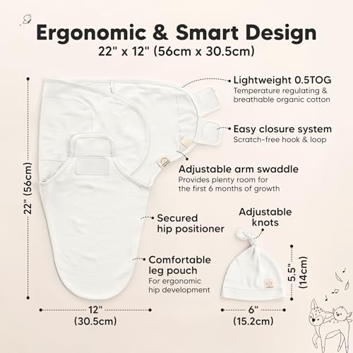 3pk Organic Swaddles for Newborns Girls
