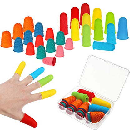 32 Pcs Rubber Finger Pads Tips