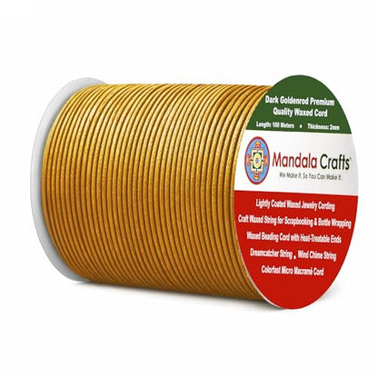 2mm Dark Goldenrod Waxed Cord