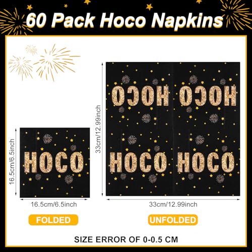 60 Pcs Hoco Cocktail Paper Napkins 6.5 x 6.5 Inches (60 Count)