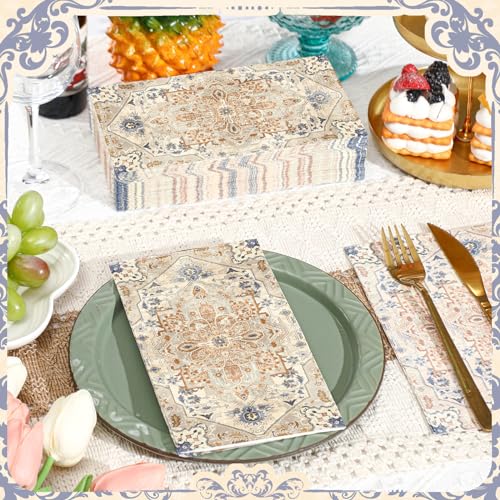 100 Pcs Boho Napkins Paper Guest Towels