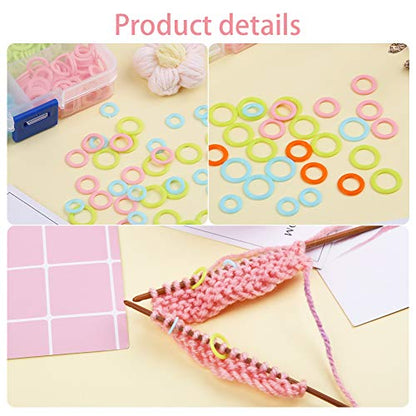 380 PCS Stitch Markers for Crocheting