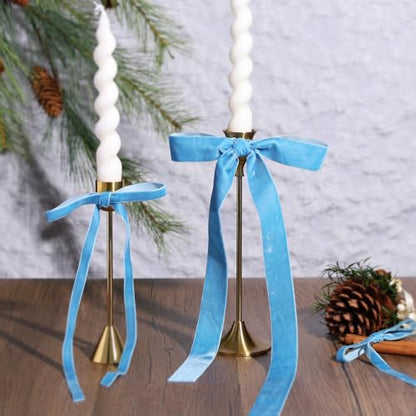 Blue Thin Velvet Ribbon