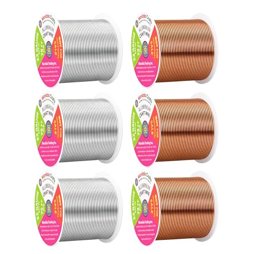 22 GA Copper Silver Tone Combo Anodized Aluminum Craft Wire (450 Foot)