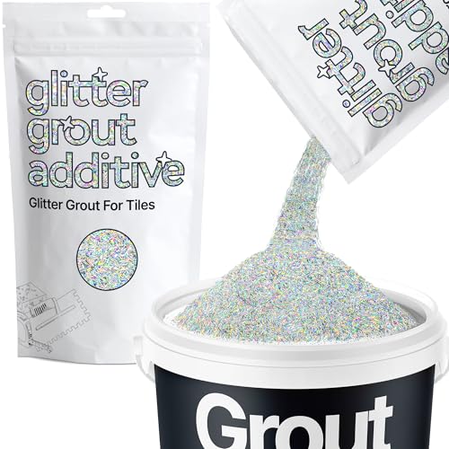 Silver Holographic Fibre Strands Glitter Grout Additive 100g (3.52 Ounce)