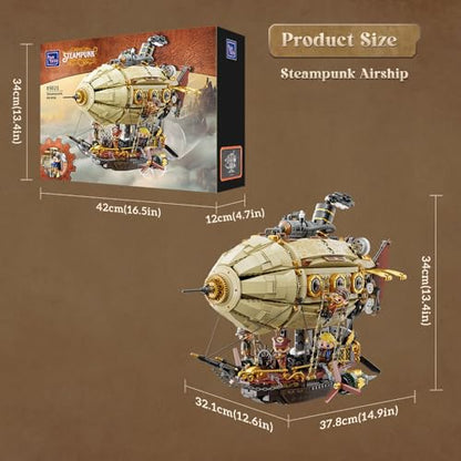Steampunk Airship Building Set for Adults