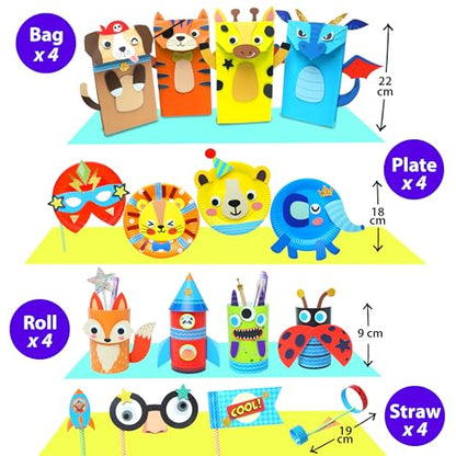 Safari Animal Beginner Paper Craft Kit for Kids Age 3+