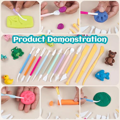 25 Pcs Polymer Clay Sculpting Tools Kit for Adults
