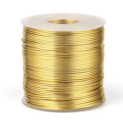 328FT 18 Gauge Bendable Gold Aluminum Craft Wire for Jewelry Making Craft (328 Foot)