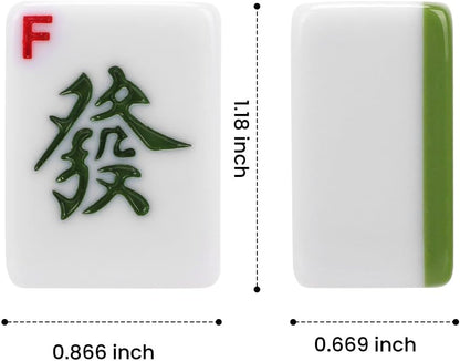 Mahjong Tile Set, 146pcs Chinese Mahjong Set Quality Mah Jong Tiles with Exquisite Storage Box Easy to Carry, Instructions Include Mah Jongg Sets for Family & Friends Gatherings