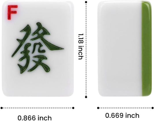 Mahjong Tile Set, 146pcs Chinese Mahjong Set Quality Mah Jong Tiles with Exquisite Storage Box Easy to Carry, Instructions Include Mah Jongg Sets for Family & Friends Gatherings