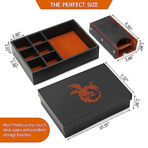 DND Dice Tray and Dice Tower with Storage