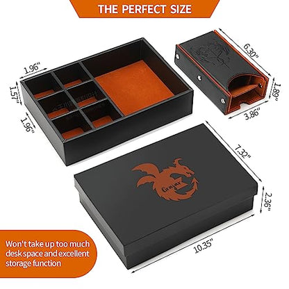 DND Dice Tray and Dice Tower with Storage