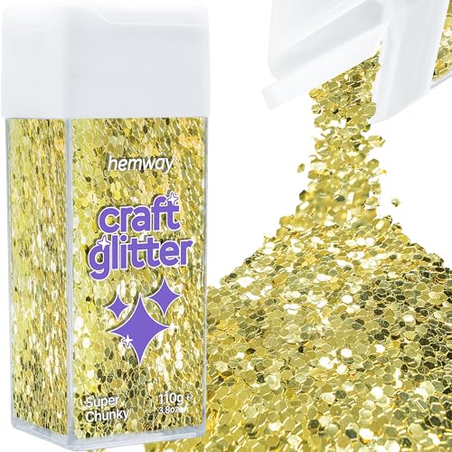 Craft Glitter Shaker Sand Gold 110g Super Chunky (3.8 Ounce)