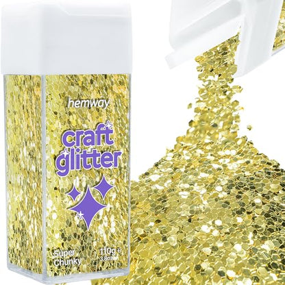 Craft Glitter Shaker Sand Gold 110g Super Chunky (3.8 Ounce)