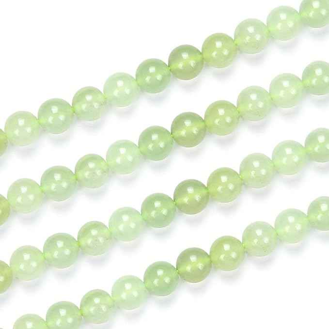 90pcs Adabele Natural New Jade Serpentine Healing Gemstone 8mm (0.31 inch) Round Loose Beads Gem Stone Spacer for Craft Jewelry Making GF11-8