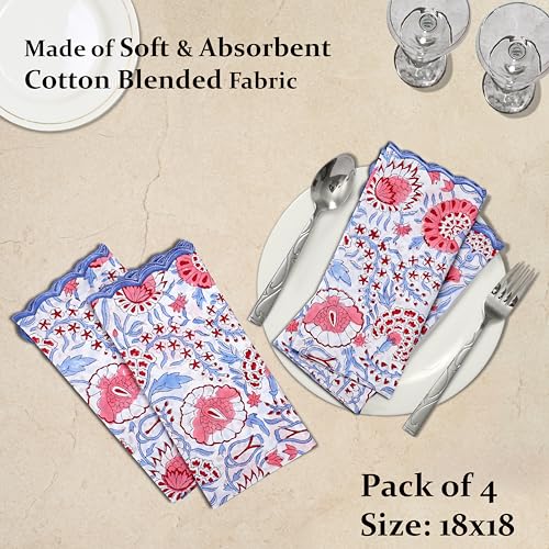 Hand Block Print Cloth Napkins (4.2329 Ounce)