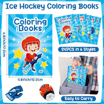 Ice Hockey Coloring Book (24 Count)