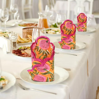 Hand Block Print Cloth Napkins (4 Count)