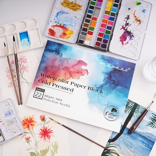 Watercolor Paper Block 9x12 Inch (2376 sq inches)