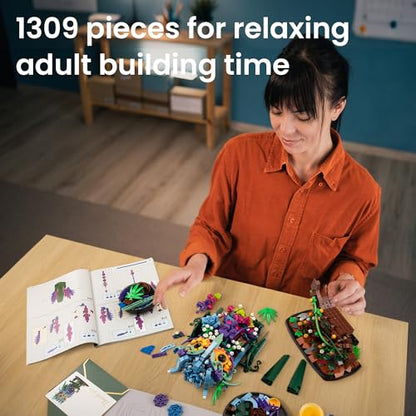 Floral Owl Toy Building Set for Adults Women