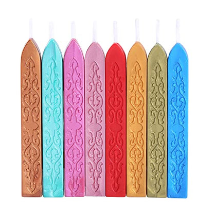 15Pcs Sealing Wax Sticks with Wicks for Wax Seal Stamp (15 Count)