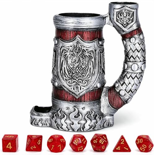 Dice Tower Mug DND Dice Roller Tower with 7 PCS Dice Set