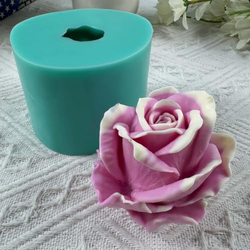 3D Realistic Rose Flower Silicone Mold