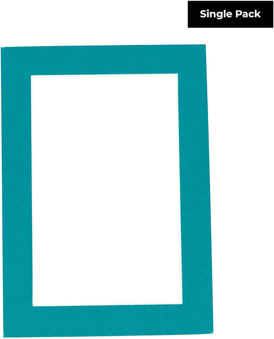 11x14 Mat for 8.5x11 Photo - Precut Teal Blue Picture Matboard for Frames Measuring 11 x 14 Inches - Bevel Cut Matte to Display Art 8.5 x 11 Inches - Acid Free ONE MAT with Backing Board & Clear Bag