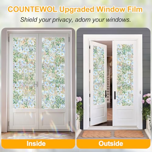 Privacy Window Films Stain Glass Cling No Glue Anti