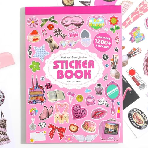 1200Pcs+ Aesthetic Sticker Book