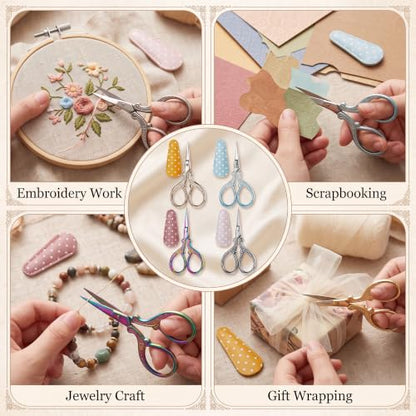 4 Pcs Small Embroidery Scissors (4 Count)
