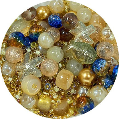 Assorted Glass Resin Beads Multi Size Colors Smooth Cracked Gravel Millet Spacer Beads for Bracelets Necklace Earring DIY Jewelry Making Craft
