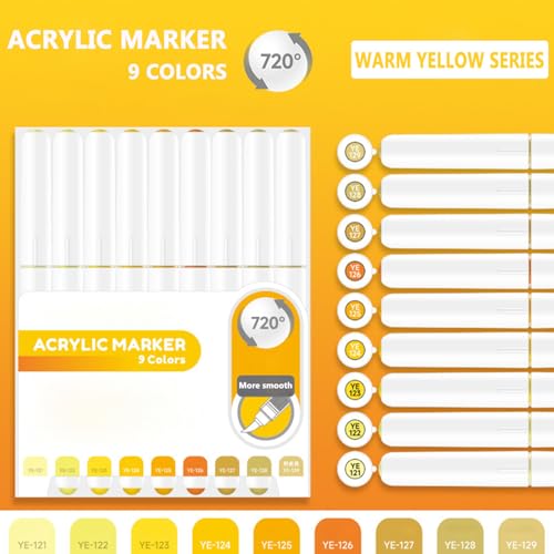Water Based Acrylic Paint Markers (9 Count)