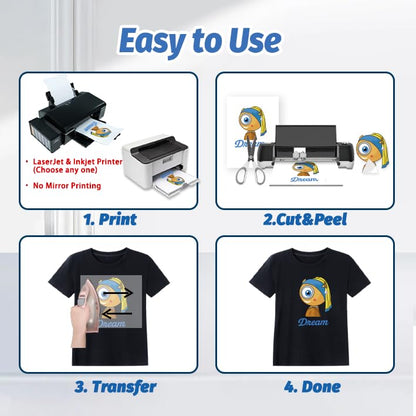 Heat Transfer Paper for Laser & Inkjet Printer