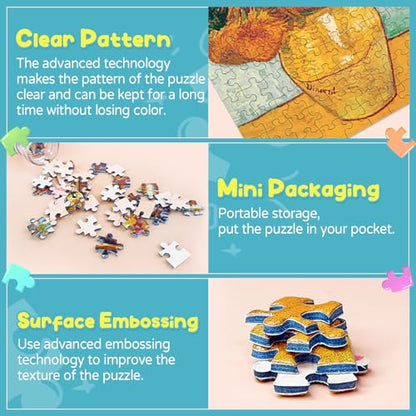 150 Mini Jigsaw Puzzles for Adults & Kids (3 Count)