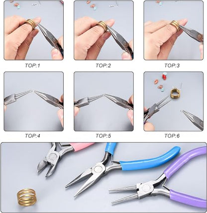 3 Pcs Pliers for Jewelry Making