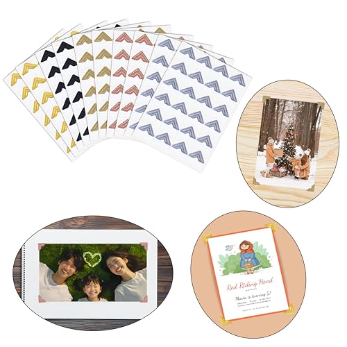 240 Pieces Photo Corners Self Adhesive Photo Corner Stickers
