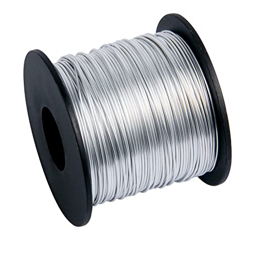 328FT 18 Gauge Bendable Silver Aluminum Craft Wire for Jewelry Making Craft (328 Foot)