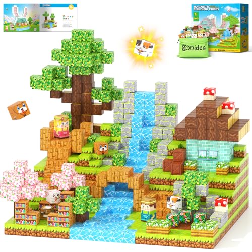 200PCS 0.8" Magnetic STEM Building Blocks Creative Fun for Kids Boys Girls (200 Count)