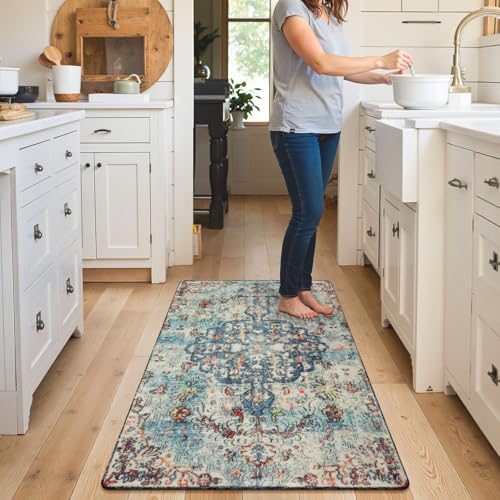 Reine Bohemian Floral Medallion Area Rug