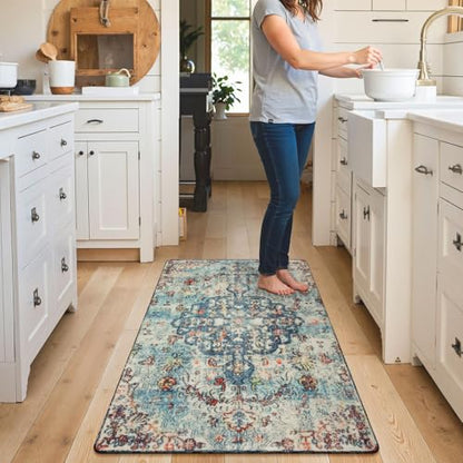 Reine Bohemian Floral Medallion Area Rug
