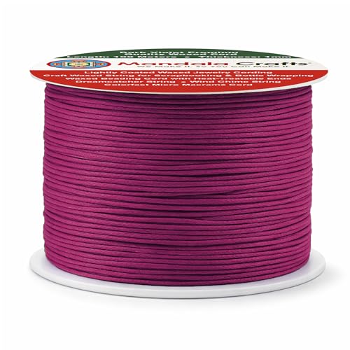 1mm Dark Violet Cotton Waxed Cord for Jewelry Making (327 Foot)