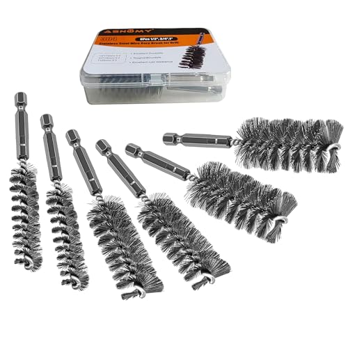 6Pcs Stainless Steel Wire Bore Brush for Power Drill Cleaning 1 (6 Count)