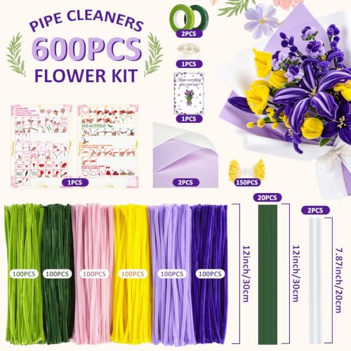 600 PCS Pipe Cleaner Craft