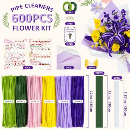600 PCS Pipe Cleaner Craft