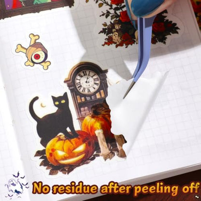 400+ Pcs Vintage Gothic Halloween Sticker Book