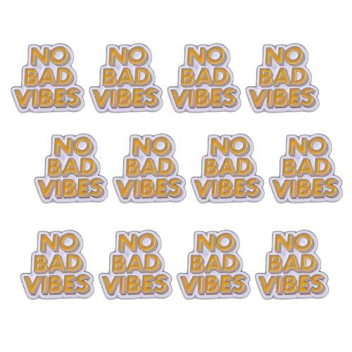 12 Pieces No Bad Vibes Brooch Pins Cartoon Enamel Pin Cute Metal Badges Learning for Girl Clothing Backpacks Bags Jewelry (12 Count)