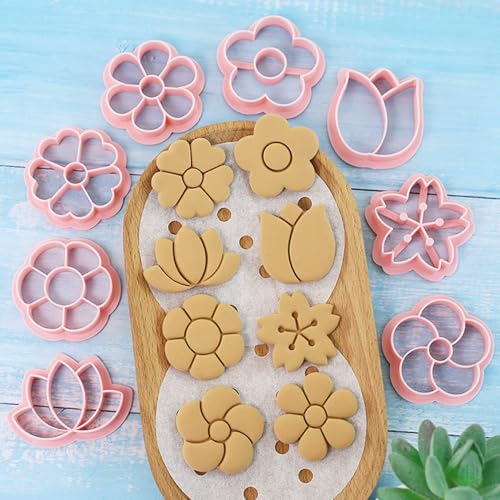 Flower Cookie Cutters Set (8 Count)