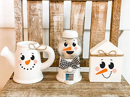 Snowman Face Stencils for Crafts Reusable 5" Christmas Stencils (20 Count)
